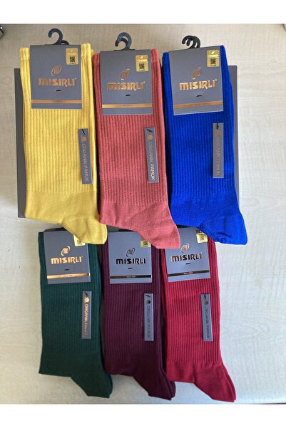 Mısırlı Çok RENKLİ Dikişsiz Çotton Erkek Çorap 6 adet