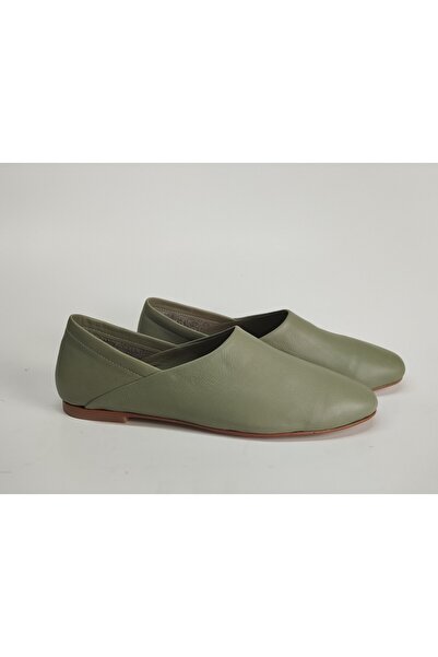 Lucciola Women's Genuine Leather (Pearl) Green Ballerina Shoes