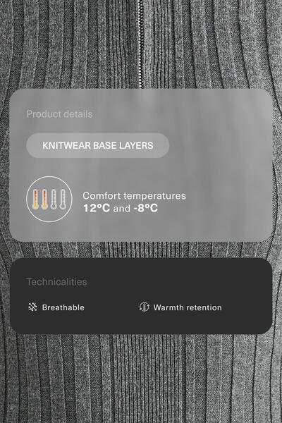 Oysho Ergonomic rib knit base layer T-shirt