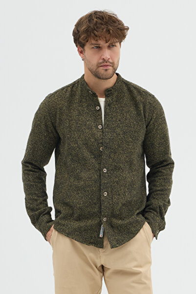 Cosplay Erkek Hakim Yaka Kırçıllı Flanel Dokuma Kumaş Cepsiz Kalın Kışlık Overshirt Gömlek