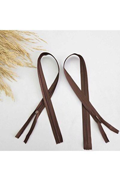 Kaf Kumaş Hidden Skirt Zipper |   Hidden Zipper Length: 50 cm Brown