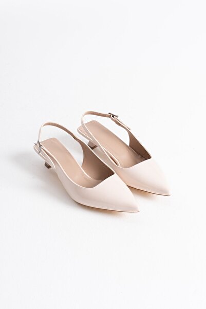 TRENDELLA Maried Beige Patent Leather Women's Shoes