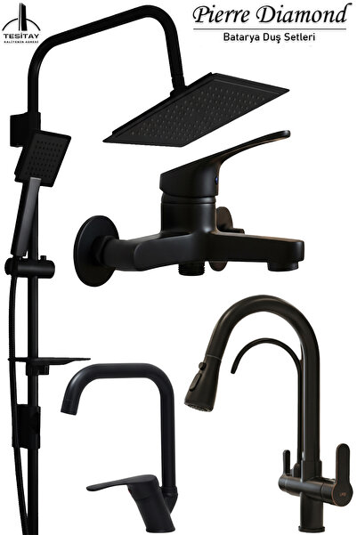 tesitay Arıtmalı Mutfak Lavabo Banyo Duş Bataryası Robot Duş Seti Tepe Duş Ba...