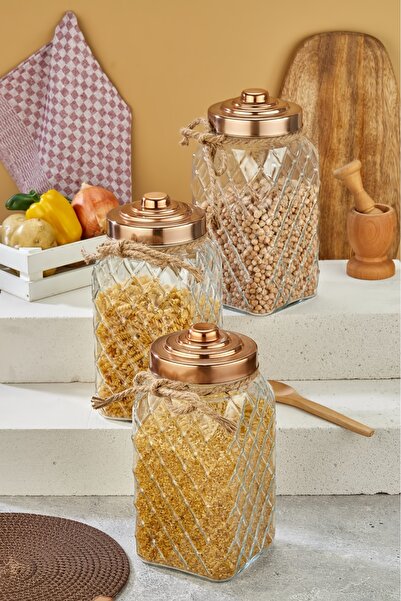 Cooker Nostalji 30 Cm 4.5 Lt Cam Kavanoz Vakum Kapaklı Erzak Bakliyat Detarjan Kavonuzu (1 Adet)