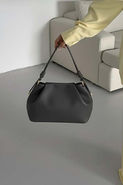 La La'Graccio Paris Geantă de mână și de umăr din piele moale pentru femei Lagraccio Paris, antracit