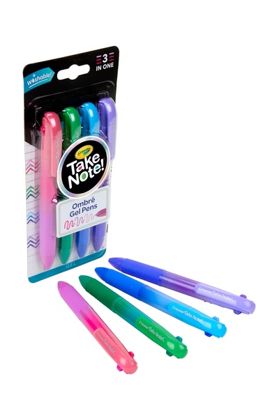 Crayola Take Note Washable Gel Pens Ombre 4 Count