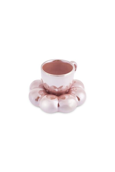 Karaca Bubble Pembe Lüsterli 2 Kişilik Kahve Fincanı 90 ml