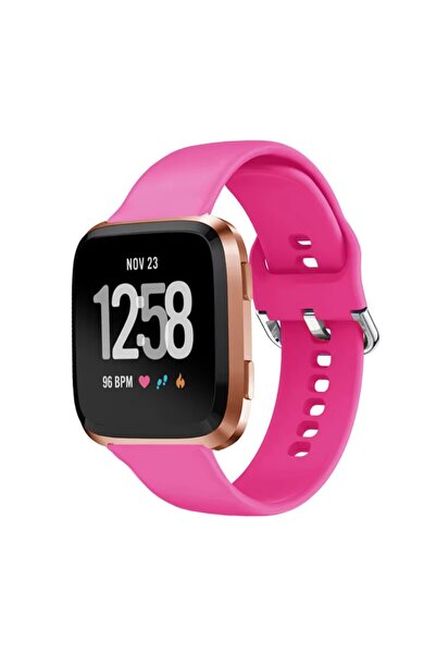 REDz Accessories Smartwatch Strap 22 mm, For Fitbit Versa 1/2/Lite, Silicone, Hot Pink - Length L 170-210 mm