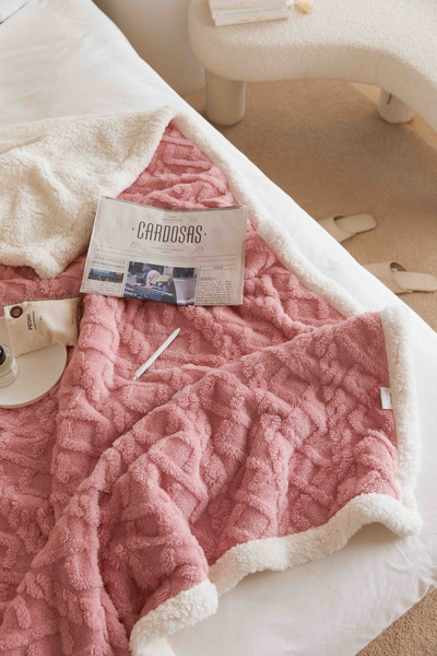 CHIRASO Cocolino CHIRASO Blanket, 200x230cm, Thick, with Fur on the Inside, Double Bed, Soft and Fluffy