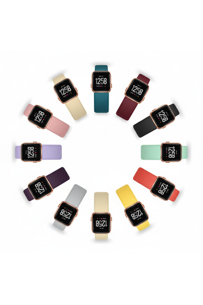 REDz Accessories Smartwatch Strap 22 mm, For Fitbit Versa 1/2/Lite, Silicone, Light Blue - Length S 140-180 mm