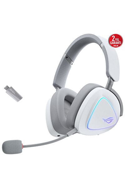 ASUS ROG Delta II Beyaz RGB 7.1 Kablolu/Kablosuz Kulak Üstü Oyuncu Kulaklığı