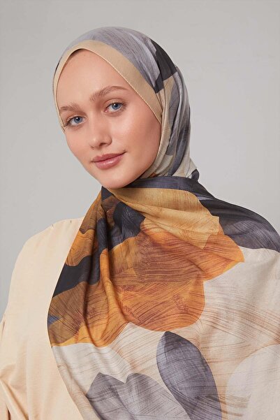 Levidor gold-füme Çiçek Desen Sport Şal