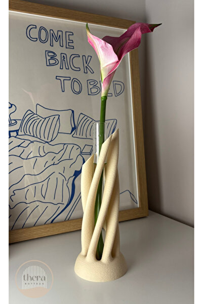 Thera Bottega BLOOM Dekoratif Cam Tüplü Plastik Vazo (20cm) / BİTKİ DAHİL DEĞ...