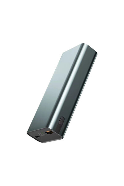 Voltres External Battery 10000mAh, 45W Charging Power, 1x USB-C & 1x USB-A, Trickle Mode, Compact, Black