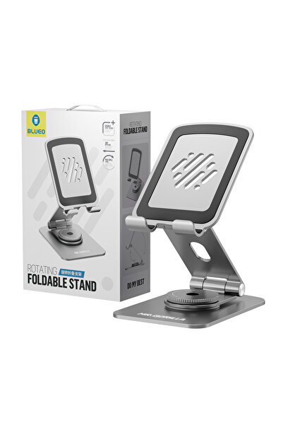 BLUEO 360 Derece Haraketli Yükseklik Ayarlı Metal Masaüstü Ev Ofis Rotary Tel...