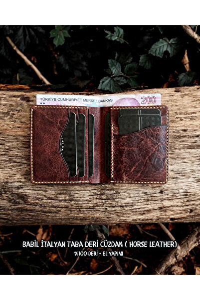 Nicevia Babil Italian Tan Leather Wallet (Horse Leather)