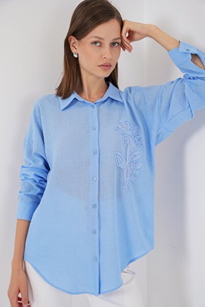 Hiccup Bdart Buttoned Embroidered Long Sleeve Shirt