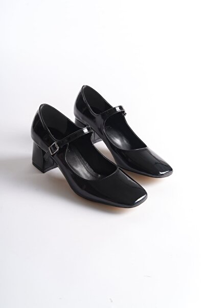 TRENDELLA Rosalie black patent leather high heeled women's shoes