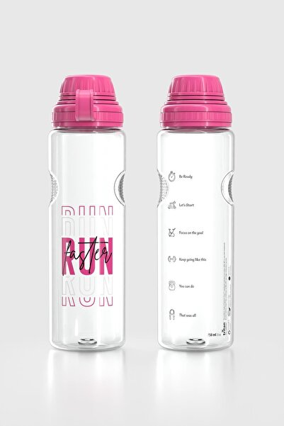 Renga قارورة تريتان منقوشة بنمط نصي من إيج سعة 750 مل 912067 لون فوشيا