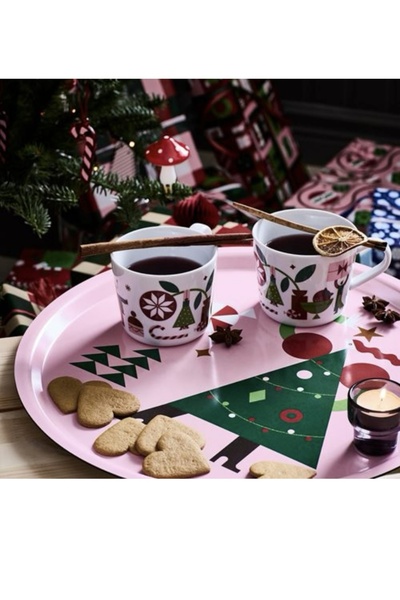 IKEA Winterfint Tray Round Pink, 43 cm