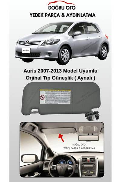 DOĞRU TİCARET AUTO PARTS TOYOTA AURİS SOL GÜNEŞLİK ORJİNAL TİP GRİ ELEKTİRKLİ...