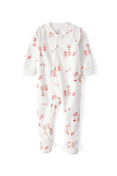 Carter's Girl's Ecru Fleece Jumpsuit