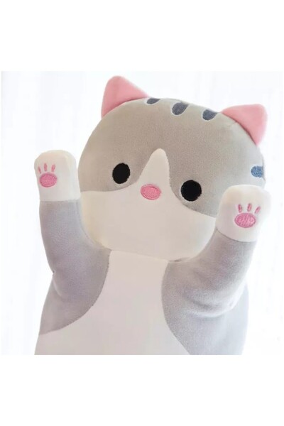 OEM Plush toy and cat-shaped pillow, grey