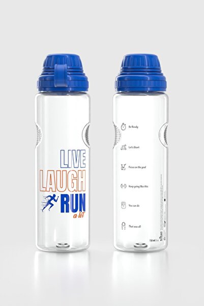 Renga Aegean Script Patterned 750 ml Tritan Flask 912067 Blue