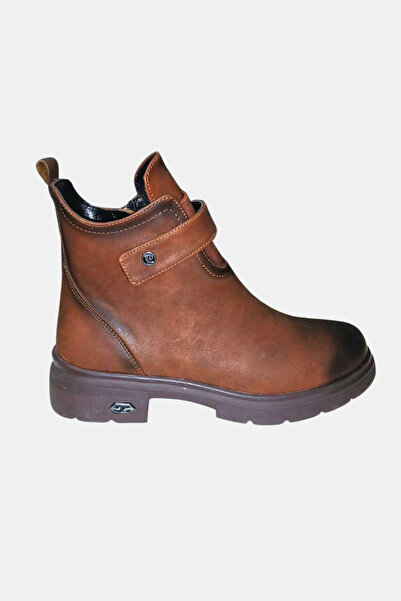 Pierre Cardin Γυναικείες κοντές μπότες με φερμουάρ από γνήσιο δέρμα Nubuck καφέ