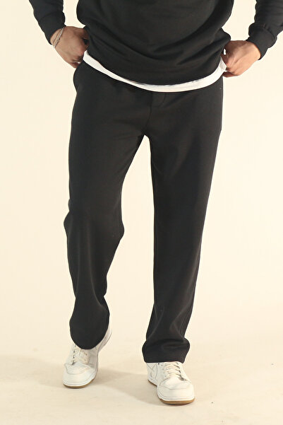 INFLUYENTE Ανδρικό φαρδύ χειμερινό φούτερ με φλις εσωτερικά και πλαϊνές τσέπες