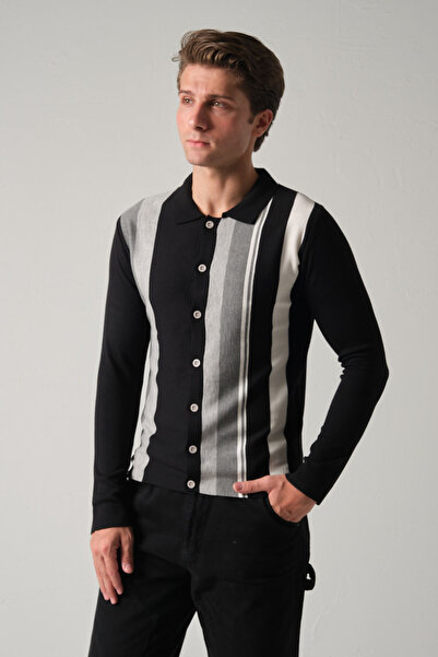 Mandala Tekstil Erkek Triko Çizgili Gömlek