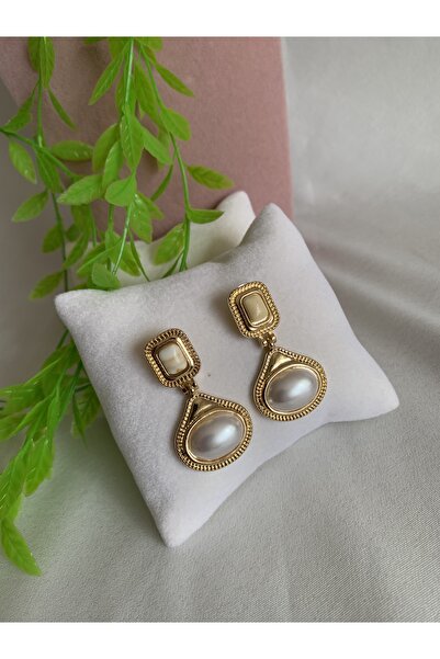 Ebruli أقراط متدلية بتصميم خاص مطلية بالنحاس العتيق