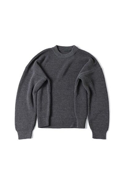 no7man Velric Anthracite Double Loose Sweater