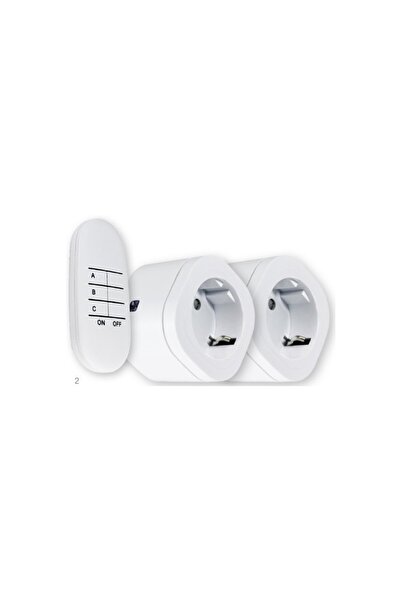 Commel Electric socket with 2 outlets, 220 V/3000 W, remote control