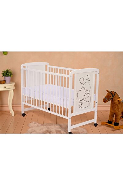 Qmini Patut din lemn, 120x60 cm, Din lemn de pin si mdf, Stabil si rezistent,...
