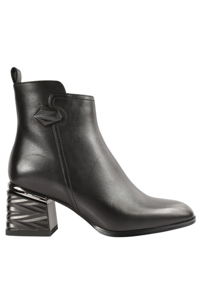 Epica Ghete elegante, damă, EPICA, JY70027 negre, piele naturală, cu toc 39