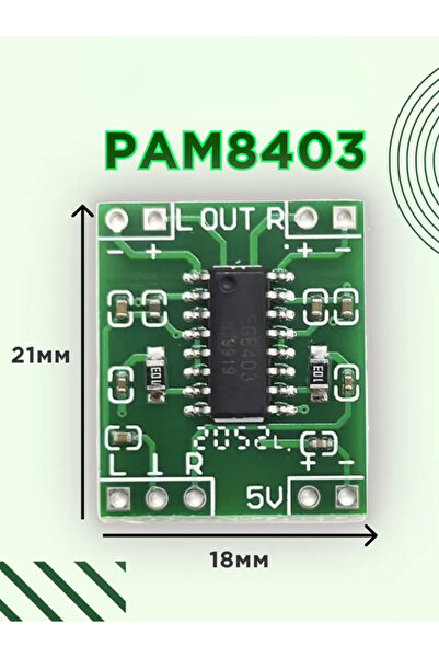 Arduino 2 Kanal 3W Mini Amfi Modülü - PAM8403 Devresi 5 adet