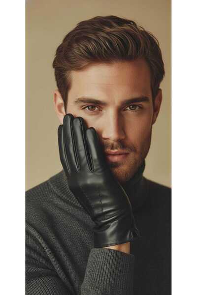 LAGRANZE Erkek Suni Deri Eldiven