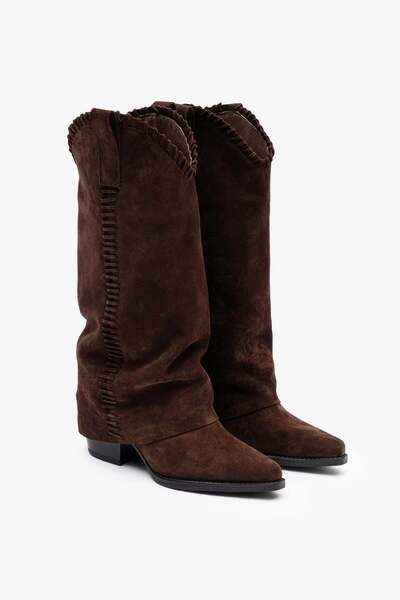 Louis Cardy Clara Brown Suede Leather Women's Boots