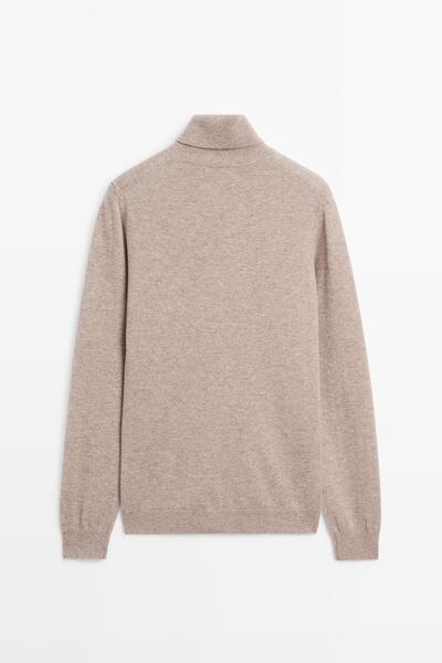 Massimo Dutti Dik yaka yün karışımlı triko kazak