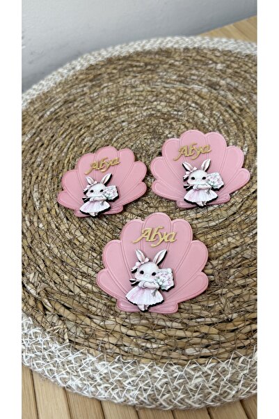 Gökçem hediyelik 20 adet - İstiridye tavşan figürlü magnet