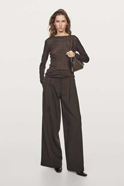 Massimo Dutti Yaka detaylı %100 pamuklu t-shirt