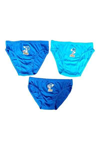Sonic Set of 3 pairs of boys' panties, multicolor, 100% cotton, Happy,