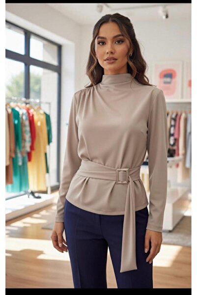 CyRo Γυναικεία μπλούζα με κορδόνια με αγκράφα