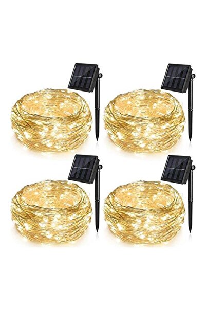 Beauenty 4-Pack Solar Powered String Light Yellow