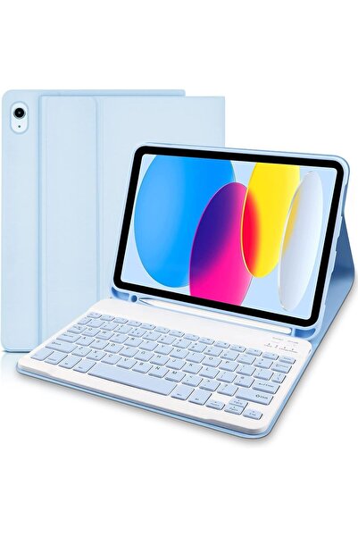 EHZ TEKNOLOJİ Ipad (A16) 10. Nesil 2022/2025 Uyumlu Bluetooth Türkçe Q Klavye...