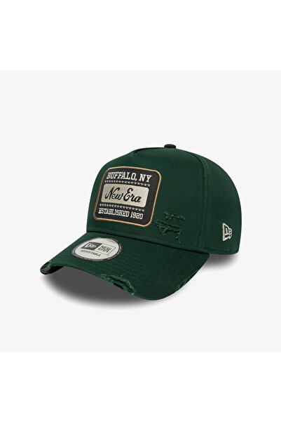 NEW ERA Patch Distressed Wash Eframe Unisex Yeşil Şapka