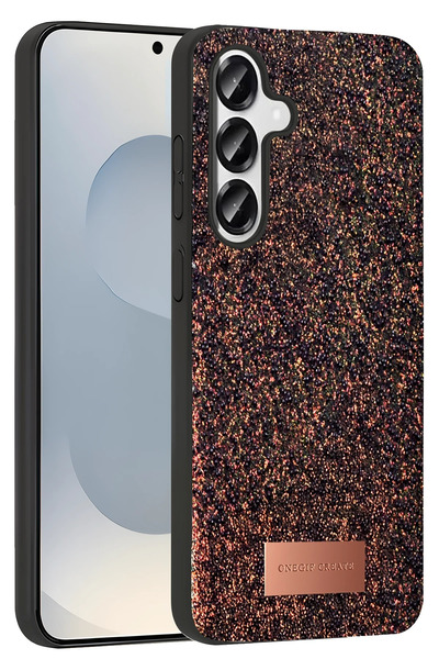Rivor Galaxy S25 Plus & Galaxy S24 Plus Kılıf Kamera Çıkıntı Taşlı Boncuk İşl...