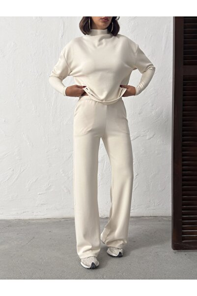 peralist Soft Modal Feel, Stand-Up Collar and Draped Sweatshirt