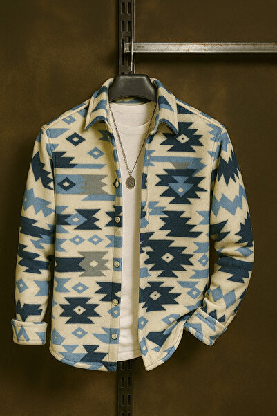 YNGMENCLASS ПОЛАРНА СОРОЧКА З ПОЛУШНИМ ТКАНИНОМ І ПОПЕРЕЧНИМ ВІЗЕРУНКОМ